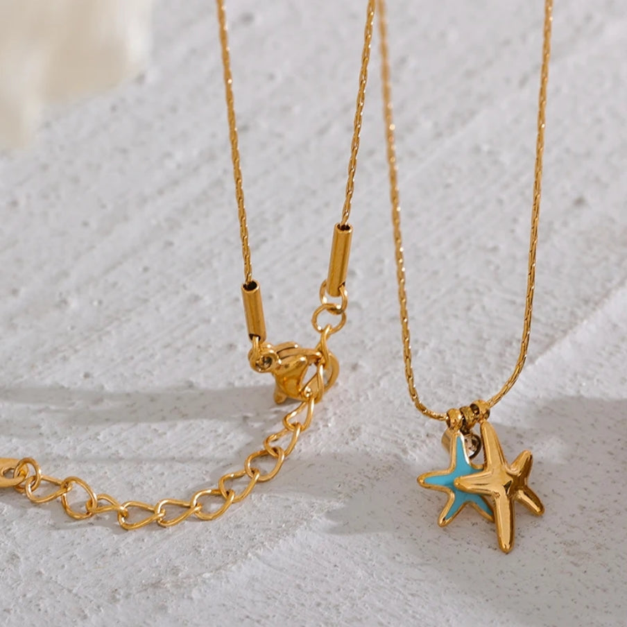 Starfish CZ Pendant Necklace