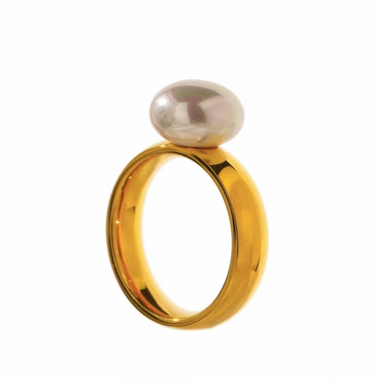 Pearl Cocktail Polished Ring