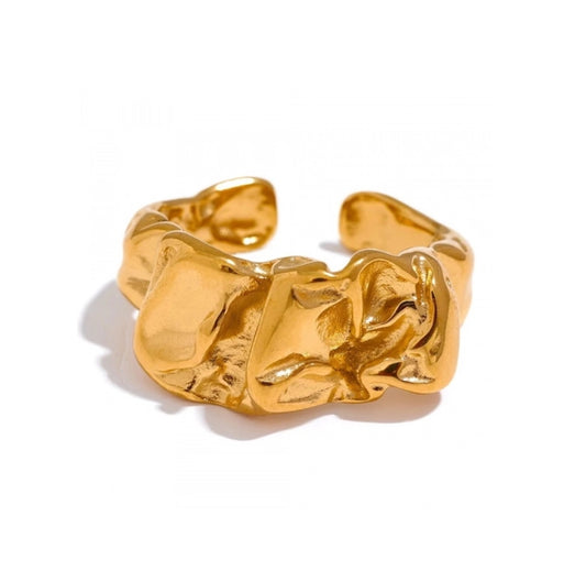 Chunky Molten Gold Ring