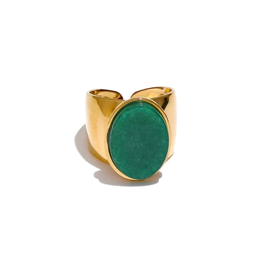 Oval Stone Statement Ring