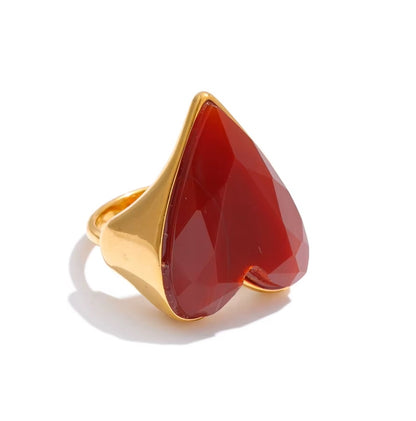 Crimson Heart Signet Ring