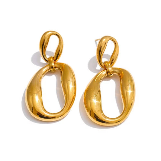 Drop Molten Halo Earrings